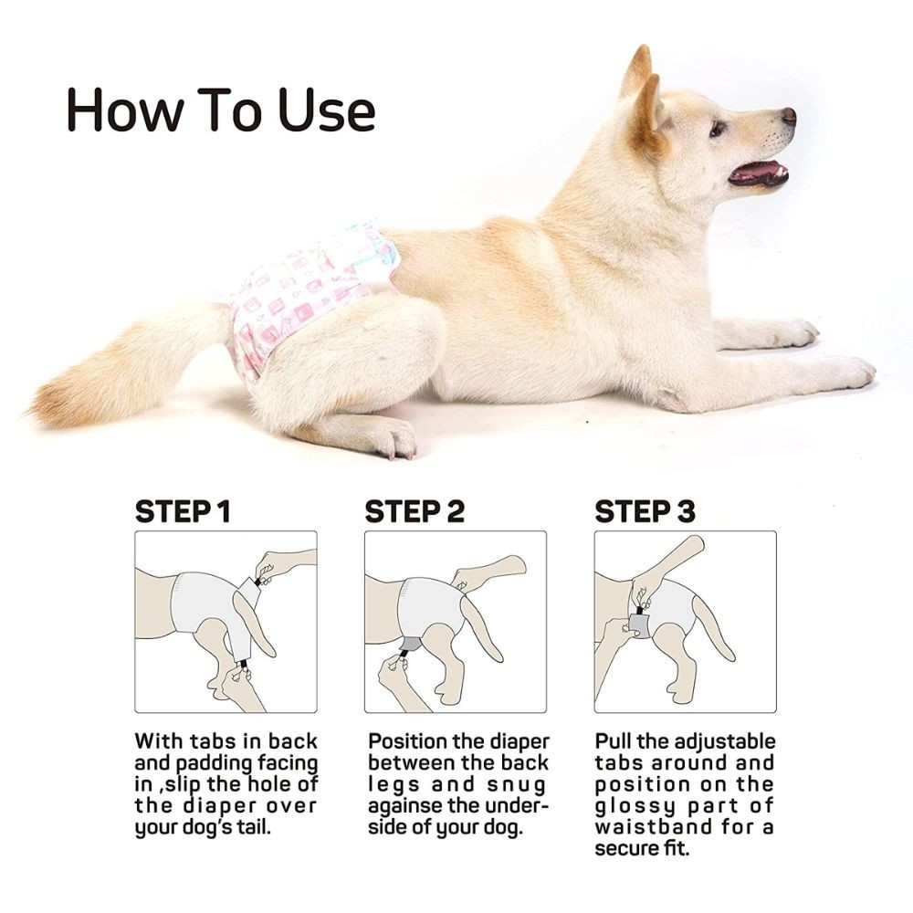 FOFOS FEMALE DOG DIAPER S 18PCS WAIST 20-25CM WEIGHT 1.5-3KG image 6