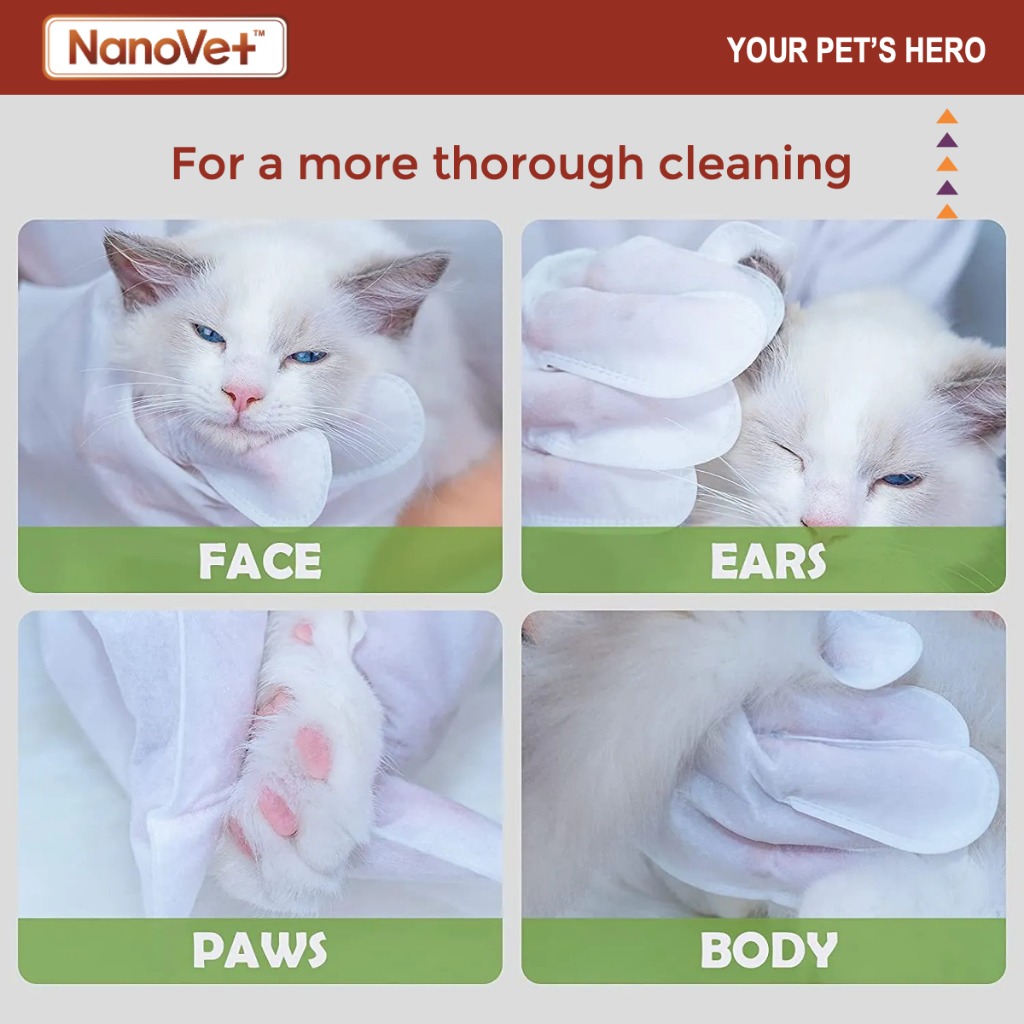 NANOVET PET GROOMING GLOVES 6PCS image 7