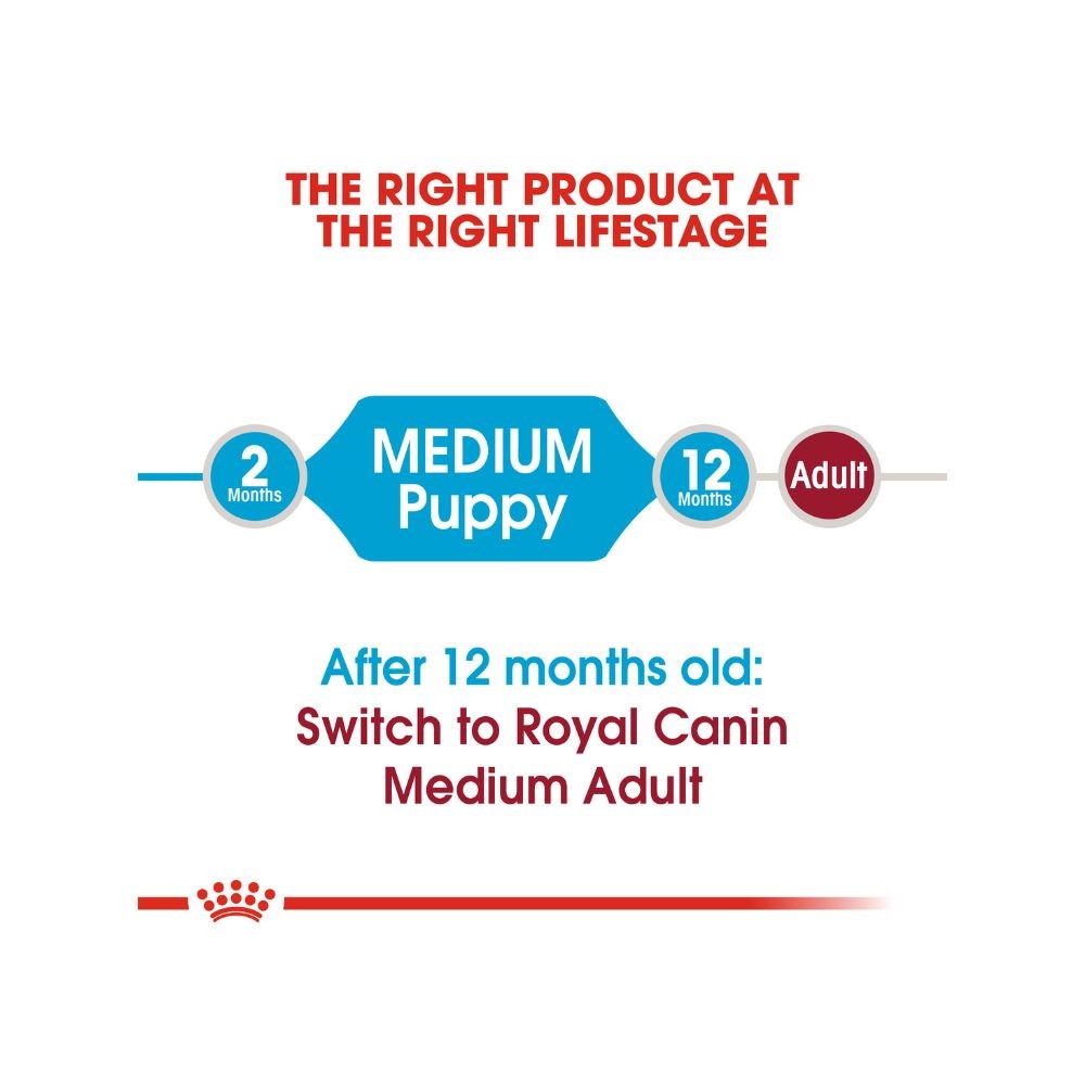 ROYAL CANIN MEDIUM PUPPY 4KG DRY DOG FOOD image 4