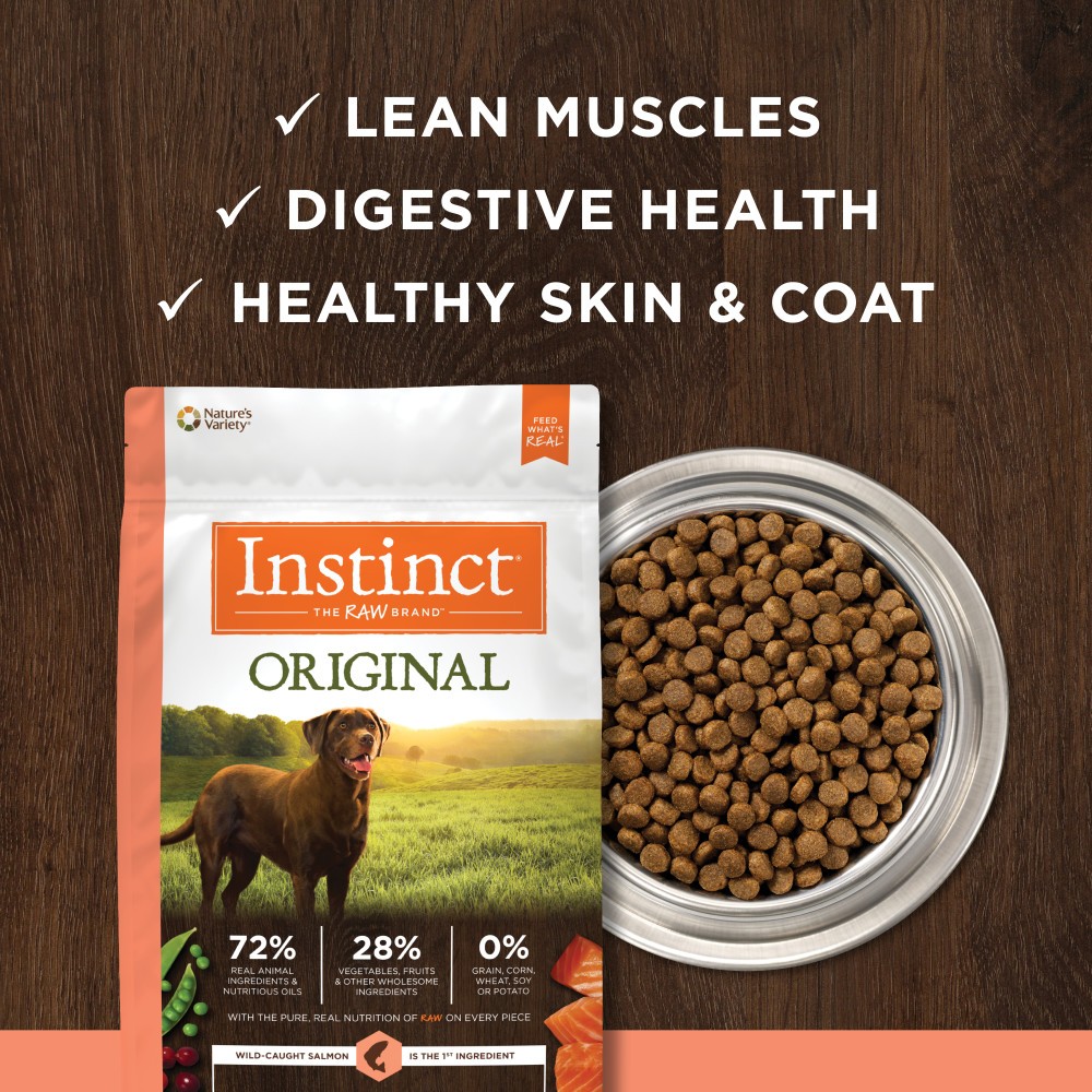 INSTINCT DOG ORIGINAL 9KG (20LB) GRAIN FREE RECIPE WITH REAL SALMON DRY DOG FOOD image 7