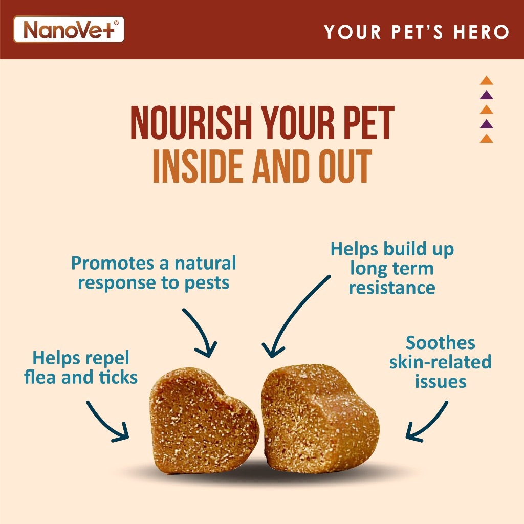 NANOVET FLEA & TICK CHEWS 45PCS image 2