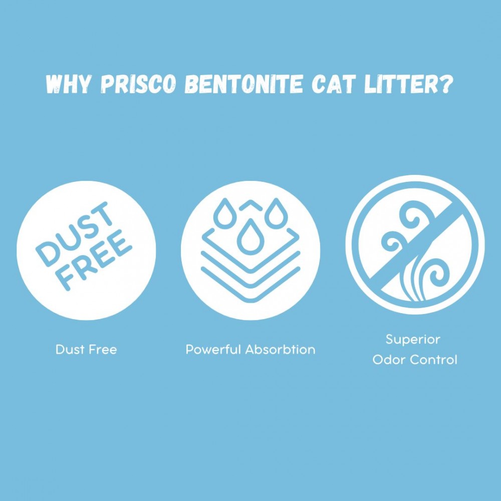 PRISCO 10L BABY POWDER BENTONITE CAT LITTER image 4