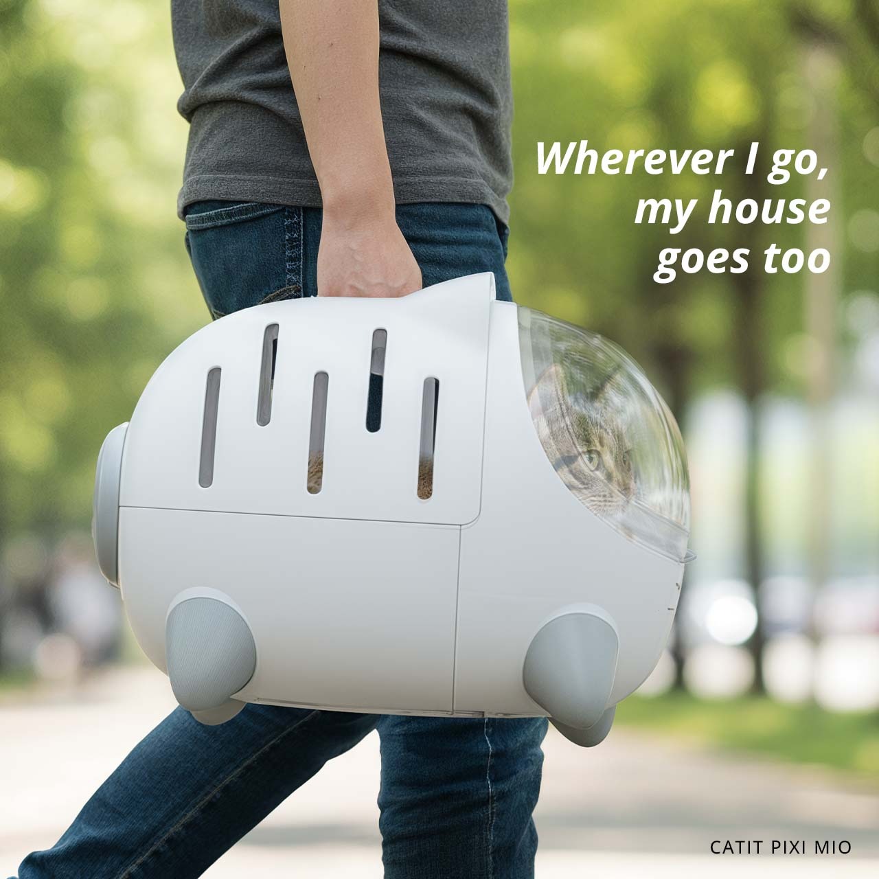 CATIT PIXI MIO CARRIER WHITE 52X35X39CM image 2