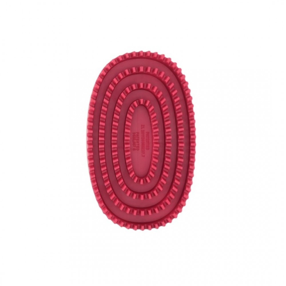 LE SALON ESSENTIAL DOG RUBBER CURRY GROOMING BRUSH WITH LOOP HANDLE image 2