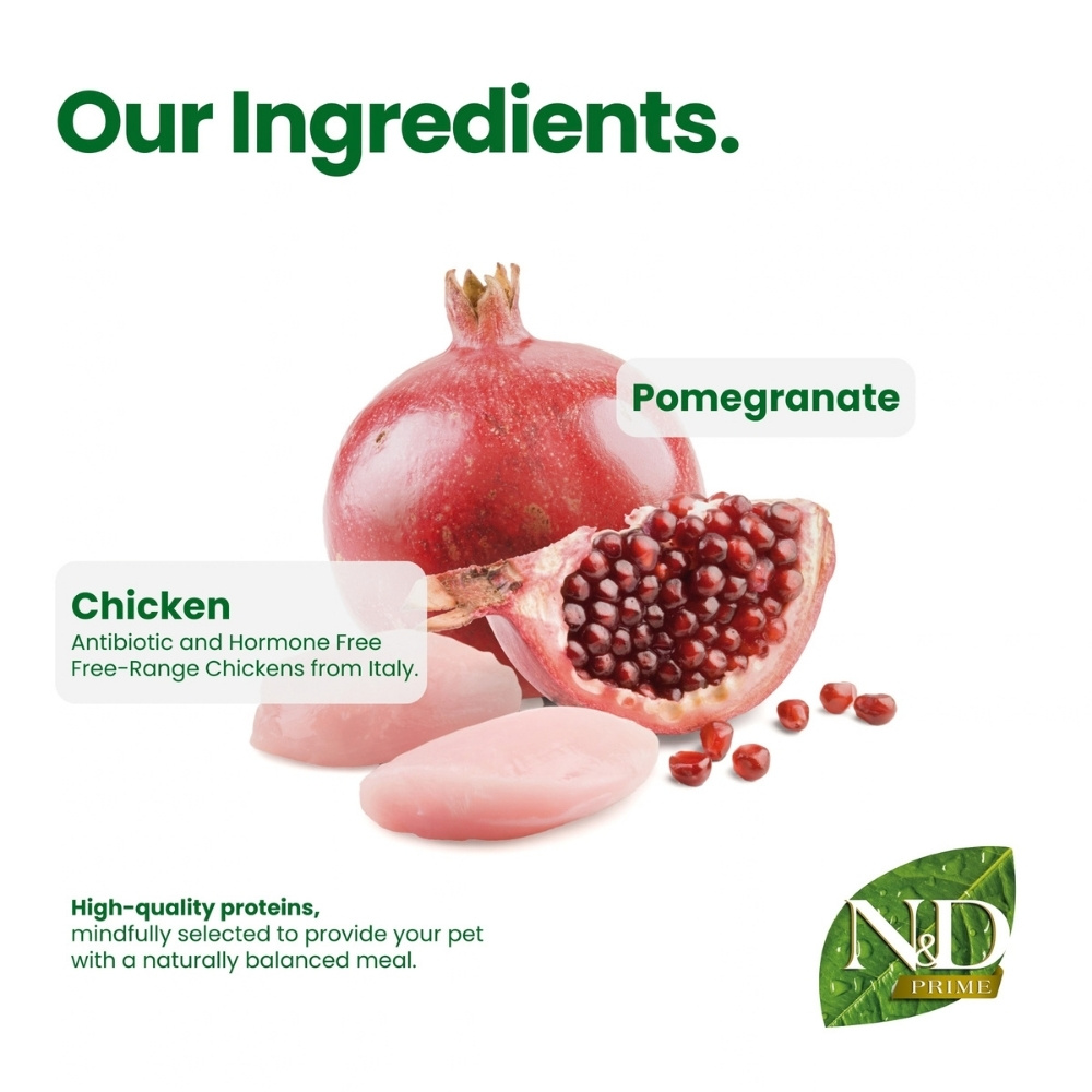 FARMINA N&D 1.5KG PRIME CHICKEN & POMEGRANATE KITTEN DRY CAT FOOD image 2