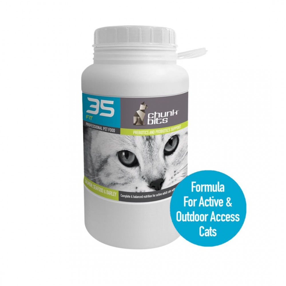 CHUNKBITS CAT 1.5KG FIT 35 SALMON, SEAFOOD & BARLEY DRY CAT FOOD image 2