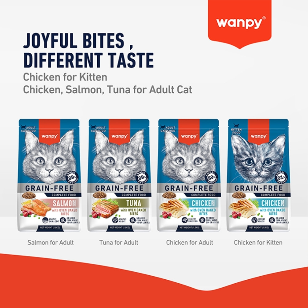 WANPY CAT 1.5KG GRAIN FREE CHICKEN RECIPE DRY CAT FOOD image 6