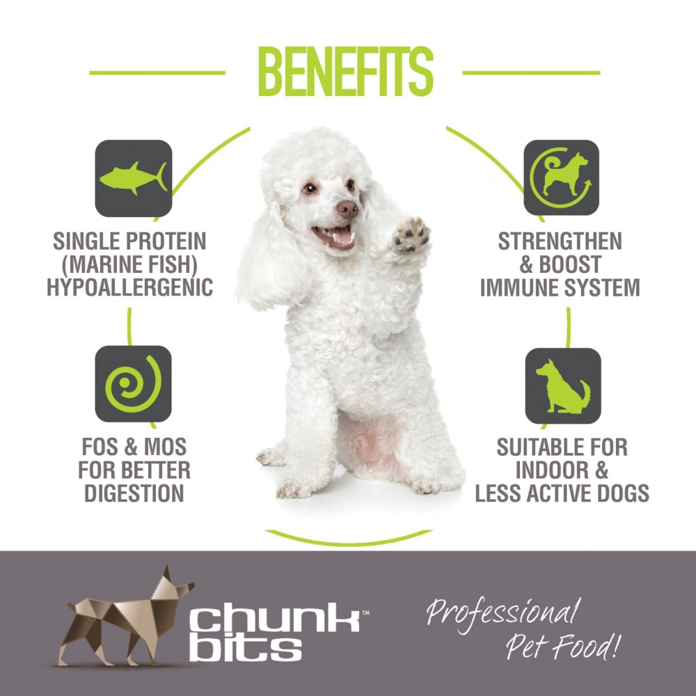 CHUNKBITS DOG 4KG VITAL 22 MARINE FISH, TAPIOCA & OATS DRY DOG FOOD image 3