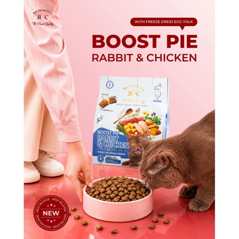 RICH CHOICE HOLISTIC 1.5KG BOOST PIE RABBIT & CHICKEN DRY CAT FOOD image 3