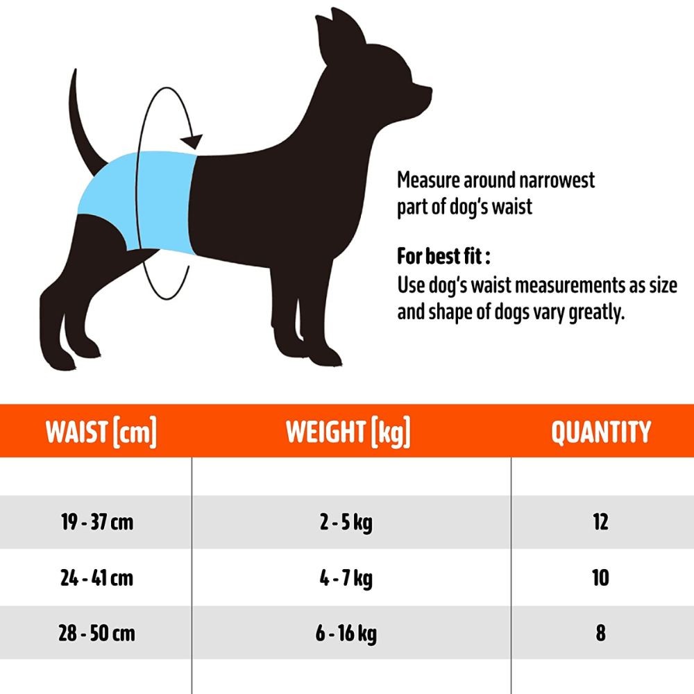 FOFOS MALE DOG DIAPER M 10PCS WAIST 24-41CM WEIGHT 4-7KG image 3