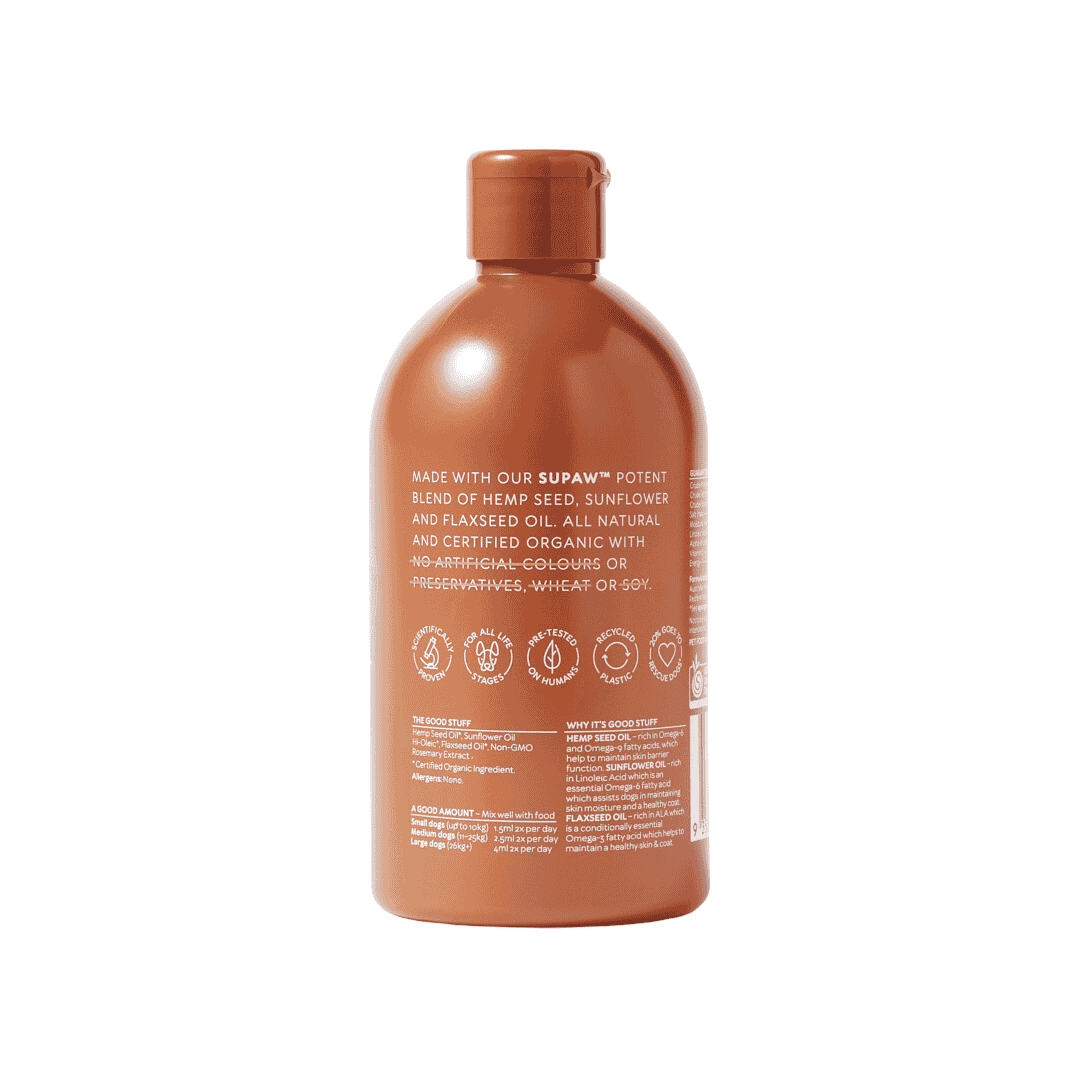 AUSTRALIAN PET ORGANICS SKIN COAT AND NAIL OIL 500ML PET SUPPLEMENT image 2