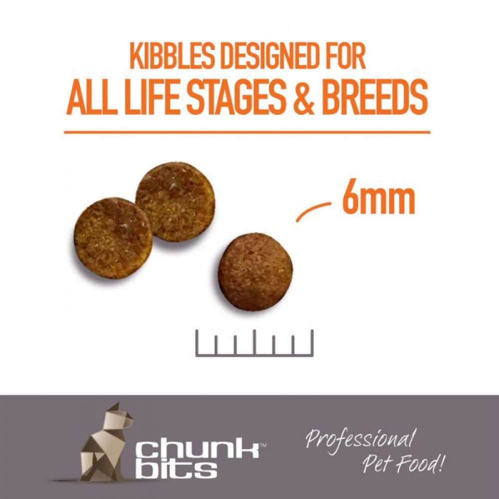 CHUNKBITS CAT 9KG CUBS 33 CHICKEN, SALMON & BARLEY DRY CAT FOOD image 4