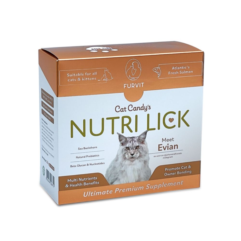 FURVIT CAT CANDY'S NUTRI LICK SALMON 200G (5GX40TUBES) PREMIUM CAT SUPPLEMENT image 2