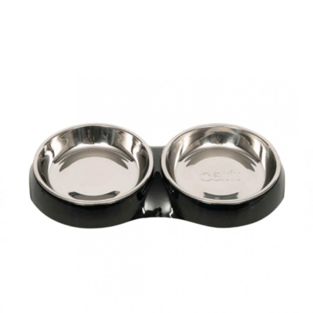 CATIT 2.0 FEEDING DISH DOUBLE BLACK 200ML X 2 image 2