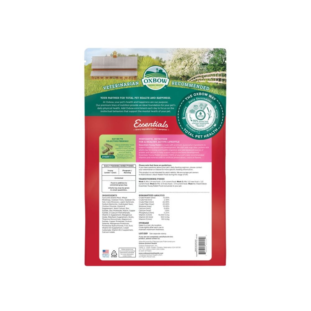 OXBOW FORTIFIED NUTRITION YOUNG RABBIT FOOD 4.53KG 10LBS image 2
