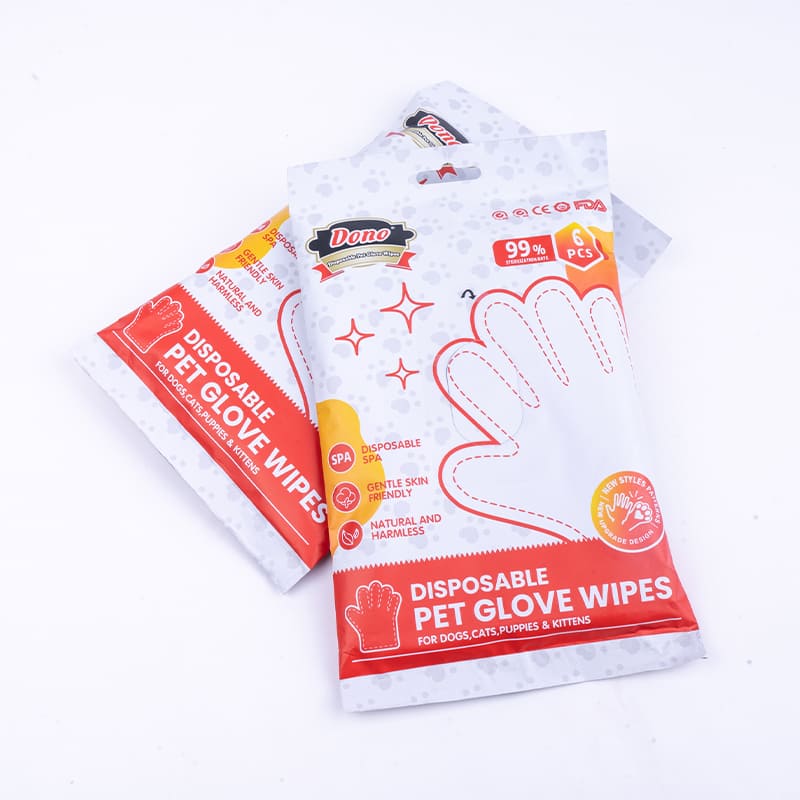 DONO DISPOSABLE PET GLOVE WIPES 6PCS image 5
