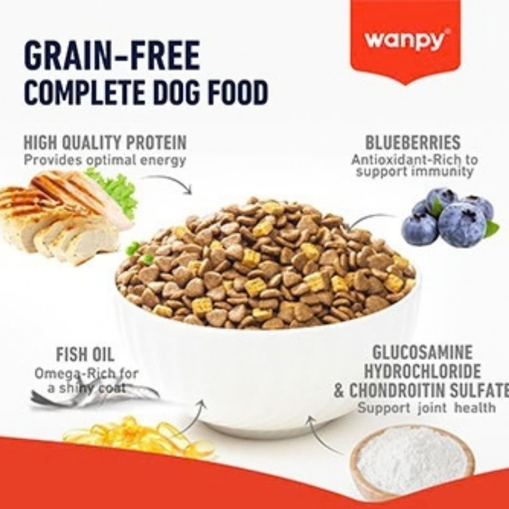 WANPY DOG 1.5KG GRAIN FREE LAMB RECIPE DRY DOG FOOD image 4