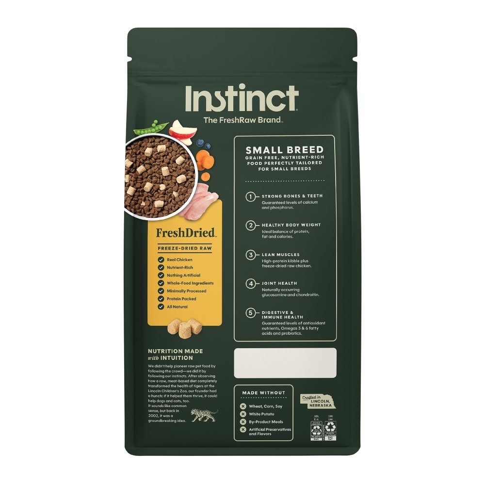 INSTINCT DOG RAW BOOST 1.5KG (3.5LB) SMALL BREED GRAIN FREE RECIPE WITH REAL CHICKEN DRY DOG FOOD image 3