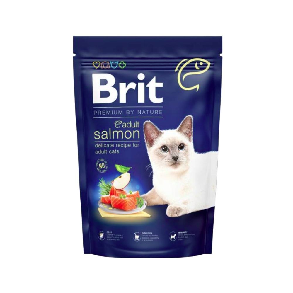 BRIT PREMIUM CAT 1.5KG ADULT SALMON DRY CAT FOOD image 2