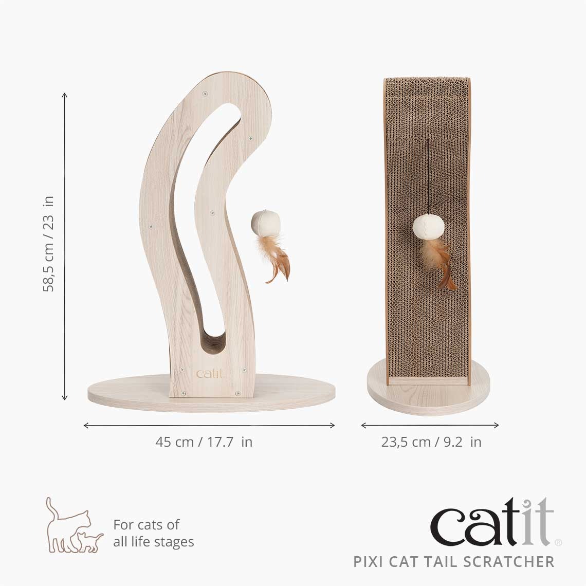 CATIT PIXI SCRATCHER CAT TAIL 45X23.5X58.5CM image 5