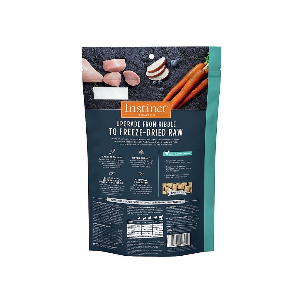 INSTINCT DOG FREEZE-DRIED RAW MEALS 269G (9.5OZ) PUPPY CAGE FREE CHICKEN RECIPE DRY DOG FOOD image 3