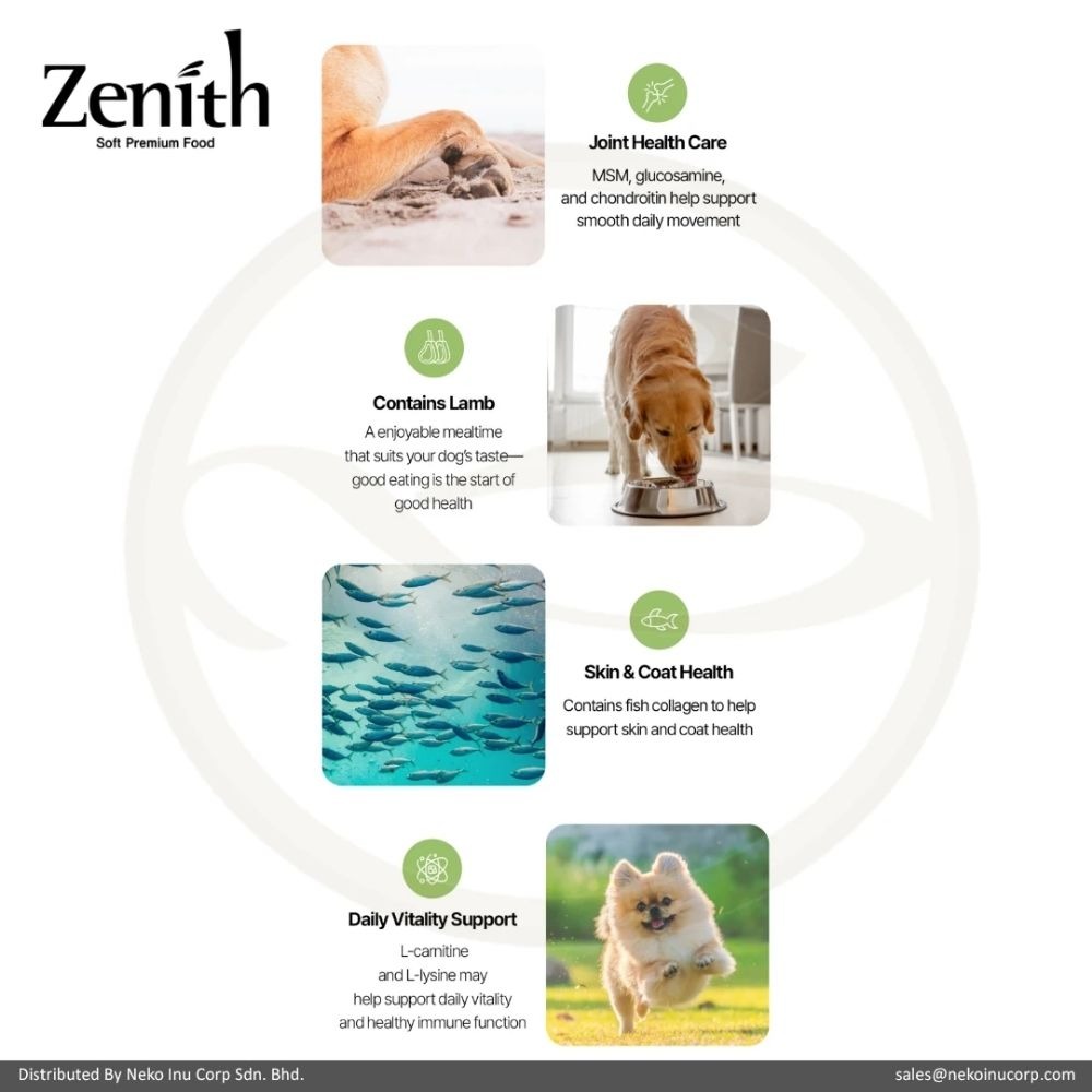 ZENITH SOFT KIBBLE 3KG SENIOR CHICKEN & LAMB DRY DOG FOOD image 3