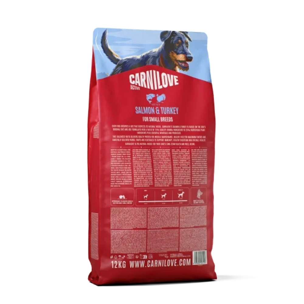 CARNILOVE DOG 4KG SALMON & TURKEY ADULT SMALL BREED DRY DOG FOOD image 3