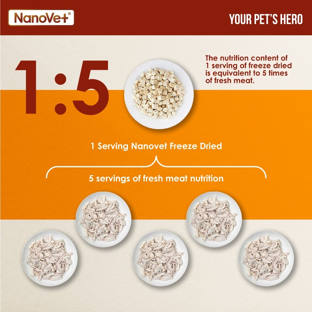 NANOVET FREEZE DRIED CHICKEN 200G CAT & DOG TREATS image 4