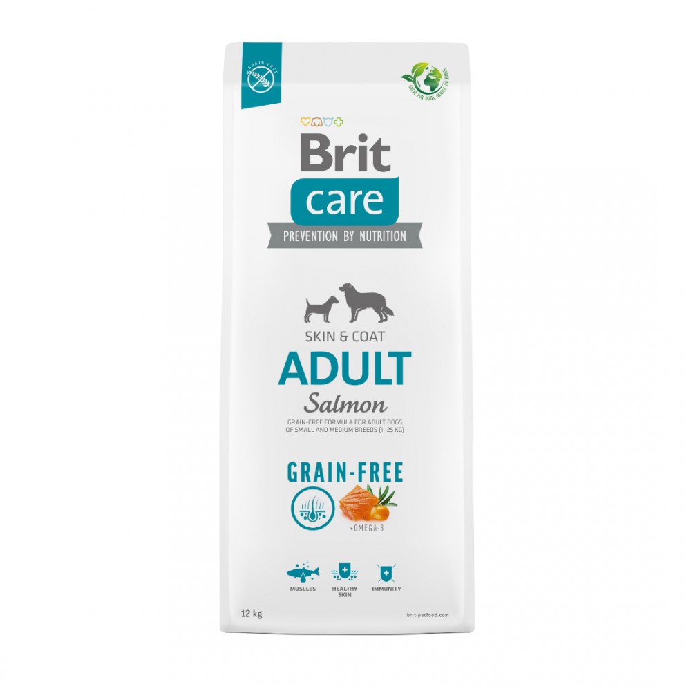 BRIT CARE DOG GRAIN FREE ADULT SALMON 12KG DRY DOG FOOD image 2