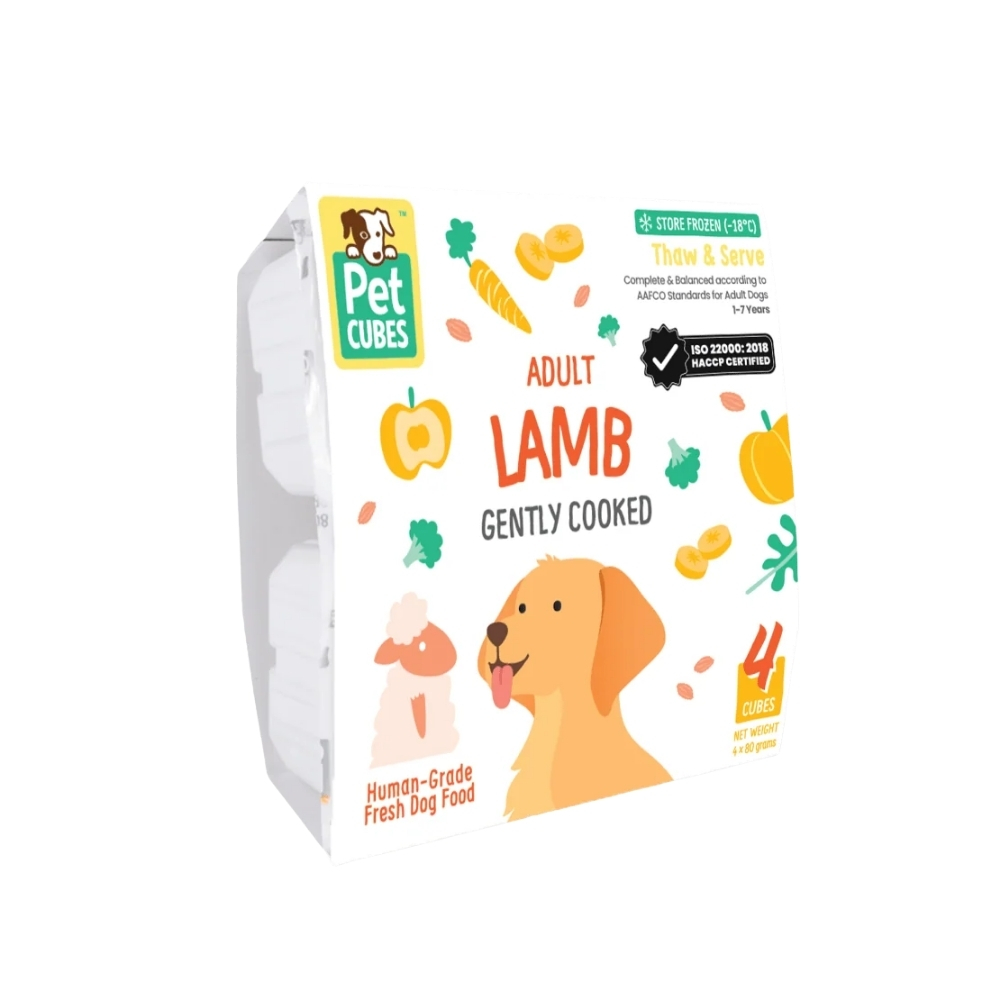 PETCUBES 4x80G LAMB COOKED DOG FOOD image 2