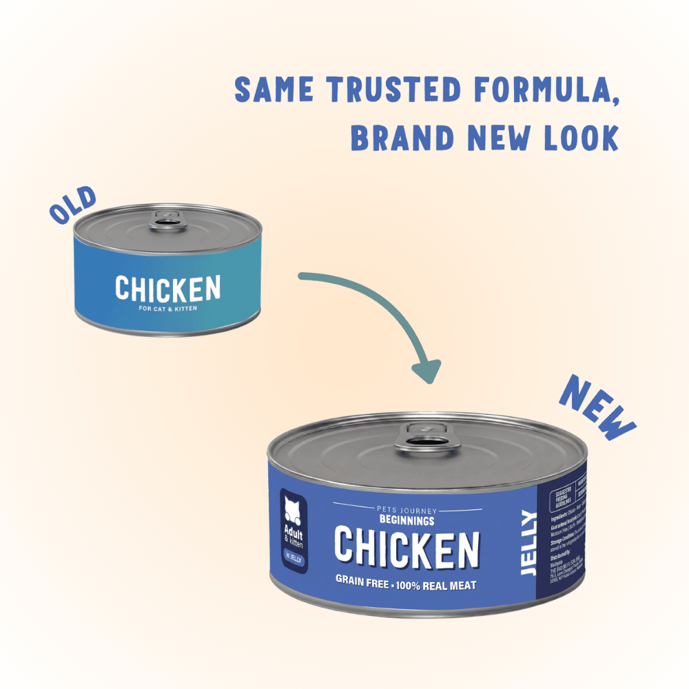 PETS JOURNEY BEGINNINGS 80G CHICKEN IN JELLY WET CANNED CAT FOOD image 4