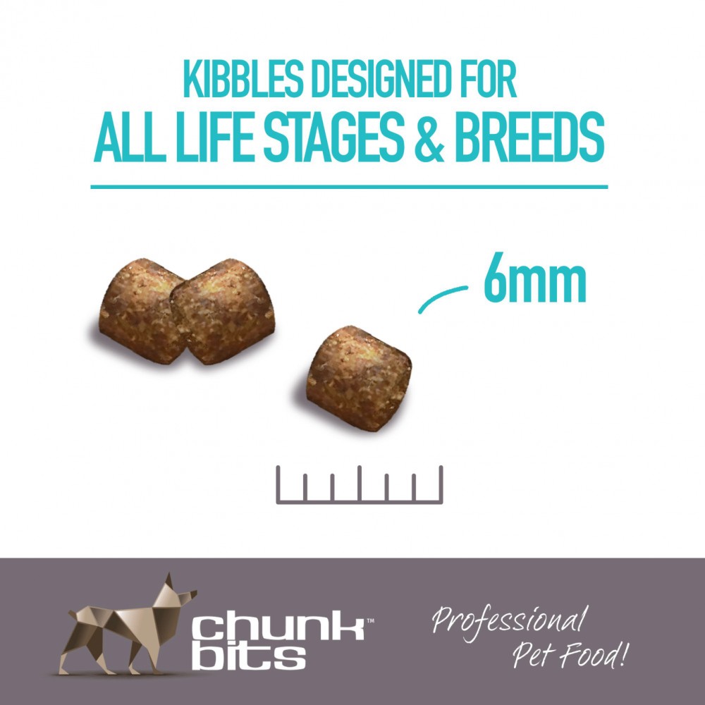 CHUNKBITS DOG 4KG GROWTH 30 PUPPY CHICKEN & SALMON DRY DOG FOOD image 4