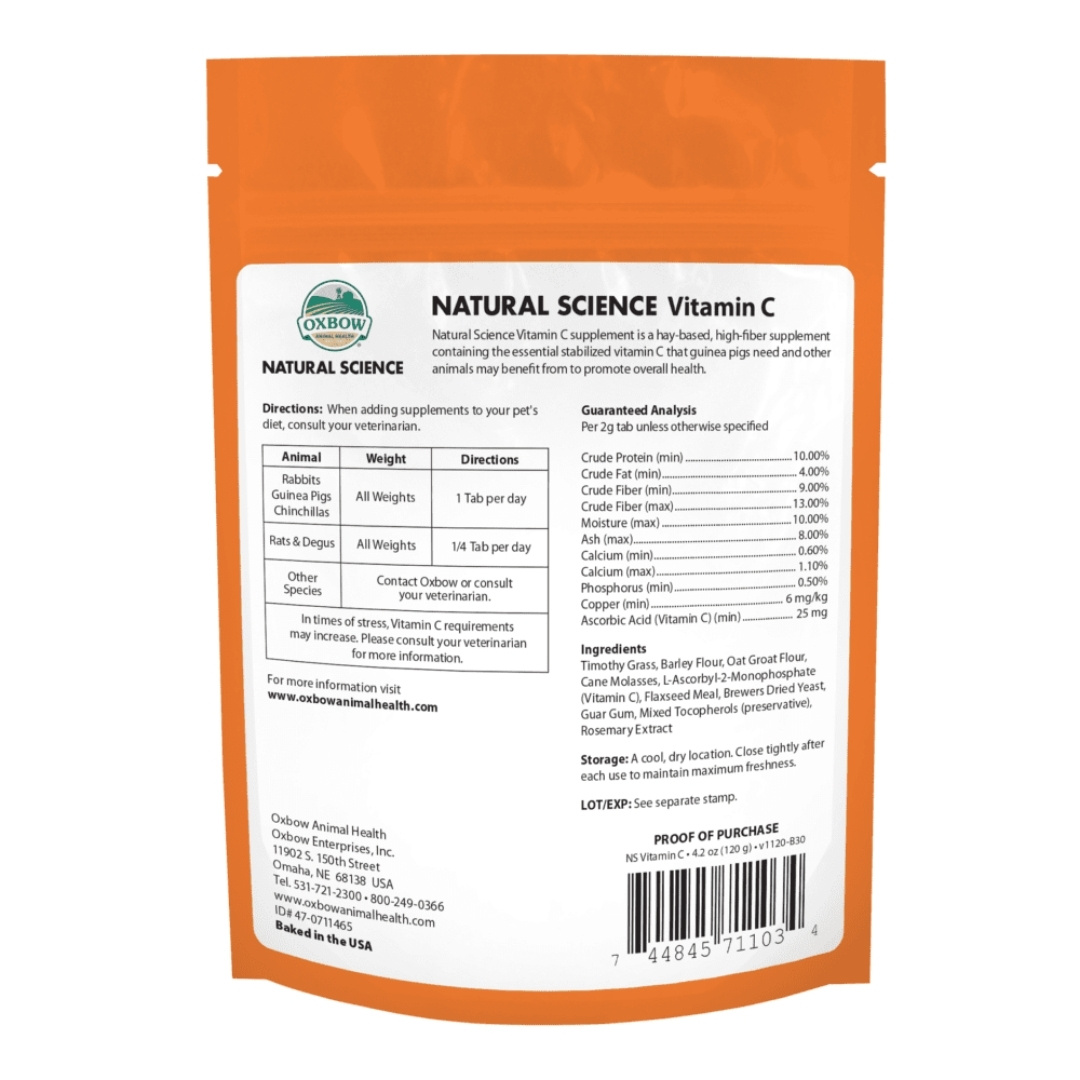 OXBOW NATURAL SCIENCE VITAMIN C SUPPLEMENTS 120G 4.2OZ image 2