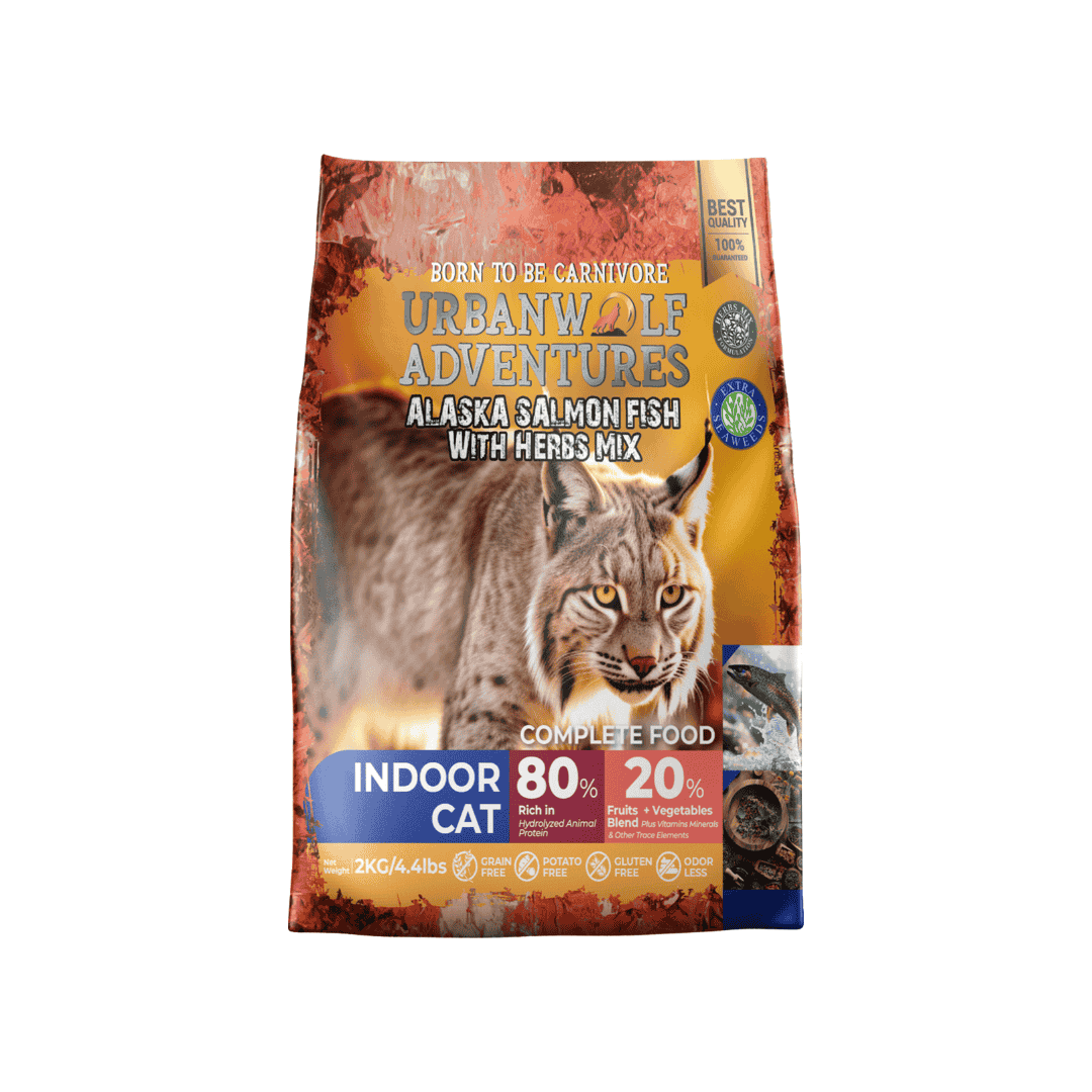URBANWOLF ADVENTURES INDOOR CAT ALASKA SALMON FISH WITH HERBS MIX DRY CAT FOOD image 2