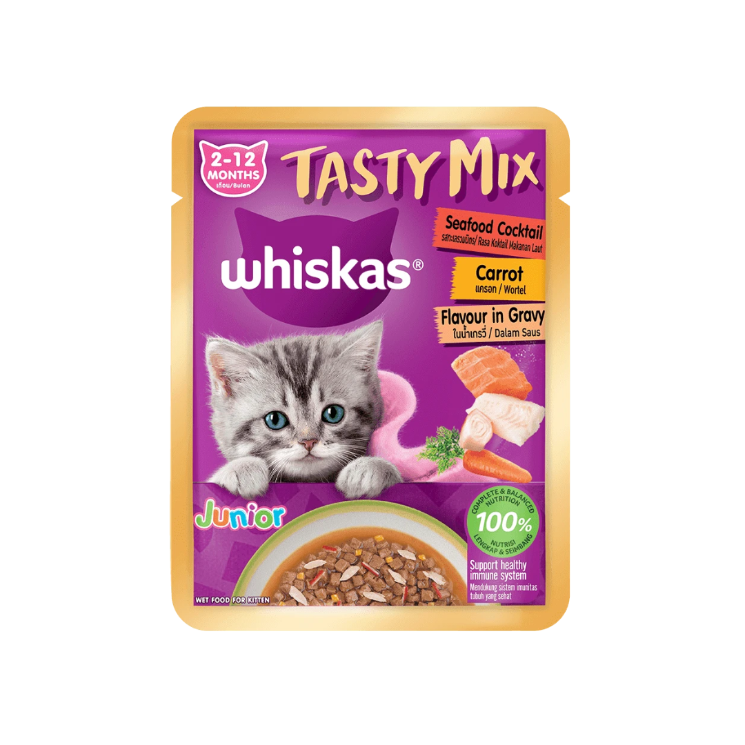 WHISKAS POUCH TASTY MIX 70G WET CAT FOOD image 7