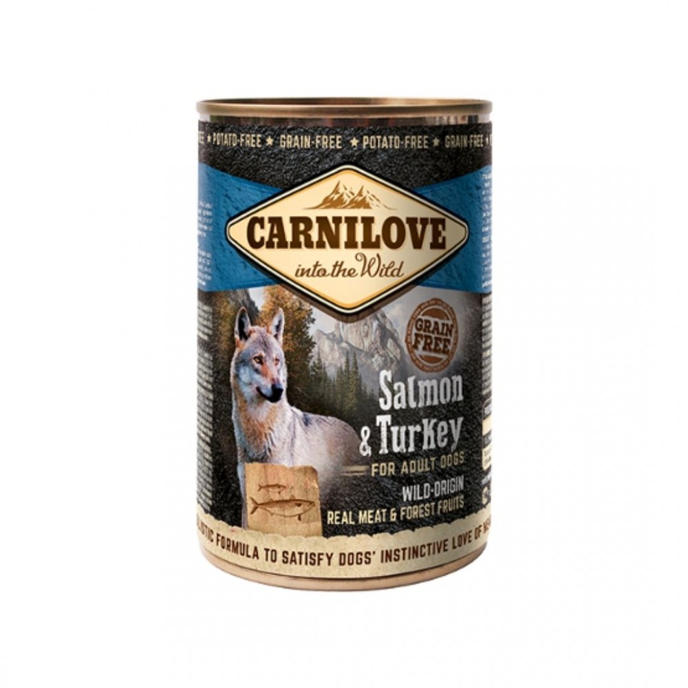 CARNILOVE DOG 400G SALMON & TURKEY WET CANNED FOOD image 2