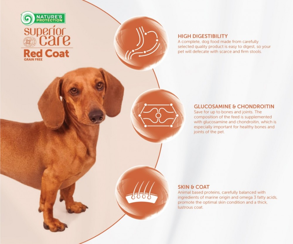 NATURE'S PROTECTION SUPERIOR CARE RED COAT SALMON & KRILL ADULT SMALL BREED 1.5KG DRY DOG FOOD image 5
