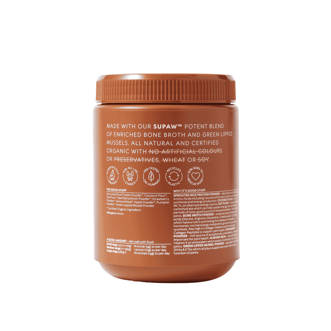 AUSTRALIAN PET ORGANICS SUSTAINABLY SOURCED GREEN LIPPED MUSSEL POWDER 280G MEAL TOPPER image 2