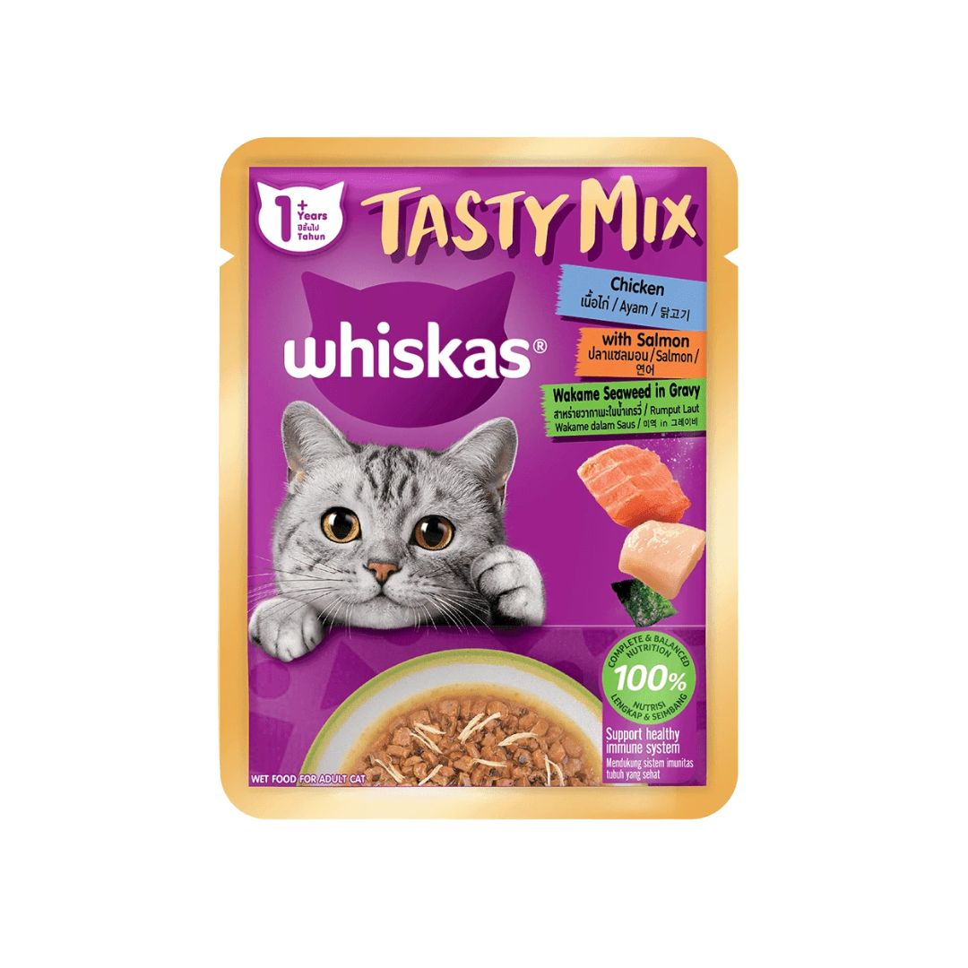 WHISKAS POUCH TASTY MIX 70G WET CAT FOOD image 2