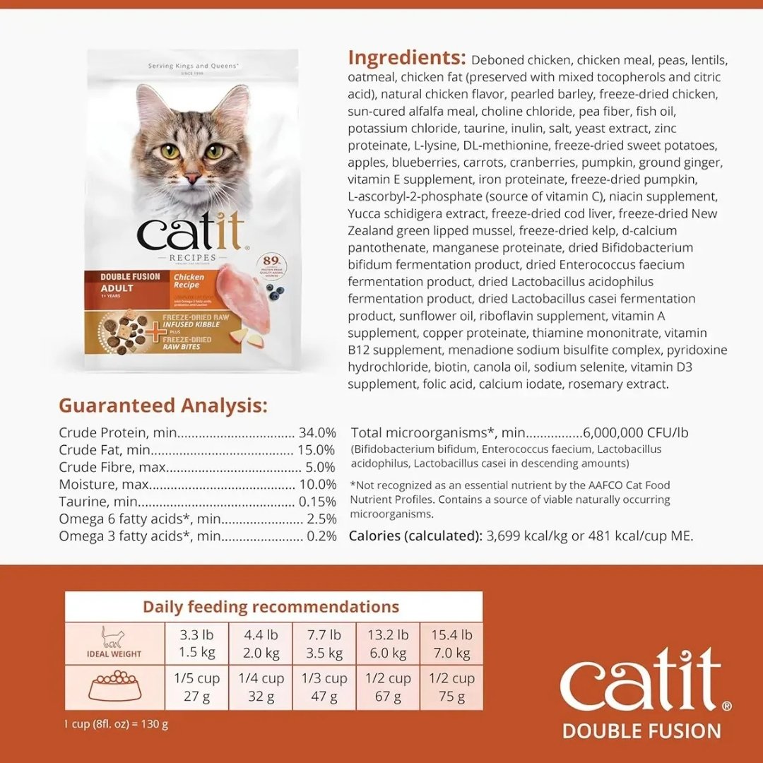 CATIT RECIPES DOUBLE FUSION 1.8KG ADULT CAT DRY CAT FOOD image 6