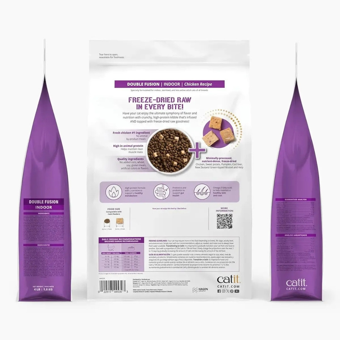 CATIT RECIPES DOUBLE FUSION 1.8KG INDOOR CAT DRY CAT FOOD image 2