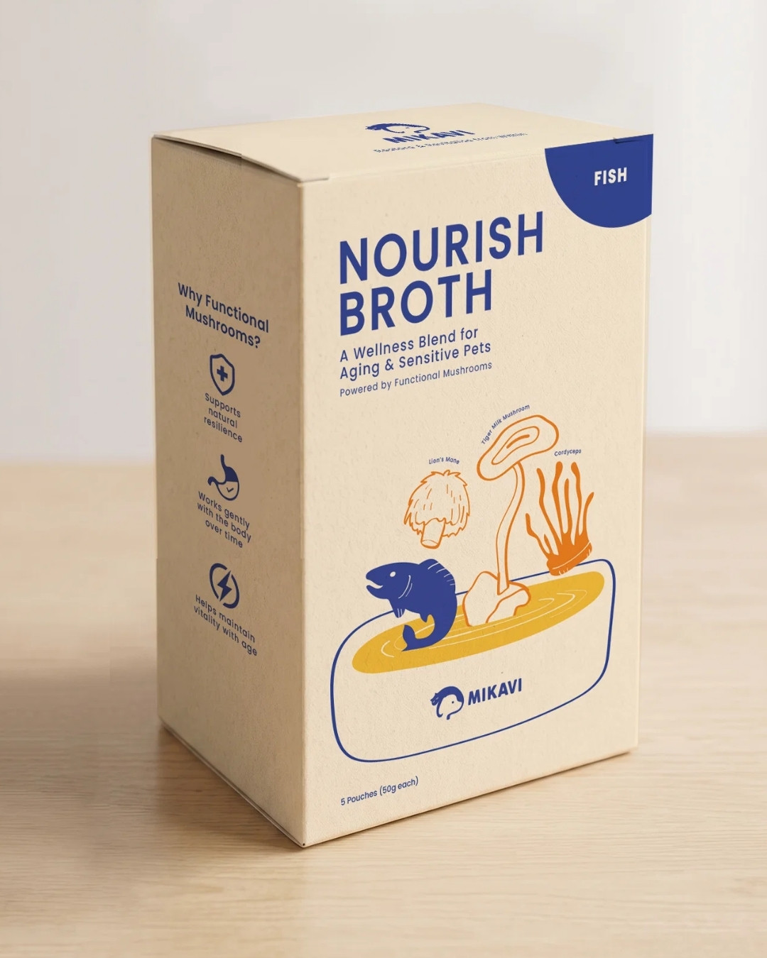 MIKAVI 50GX5 NOURISH BROTH FISH WET DOG FOOD image 3
