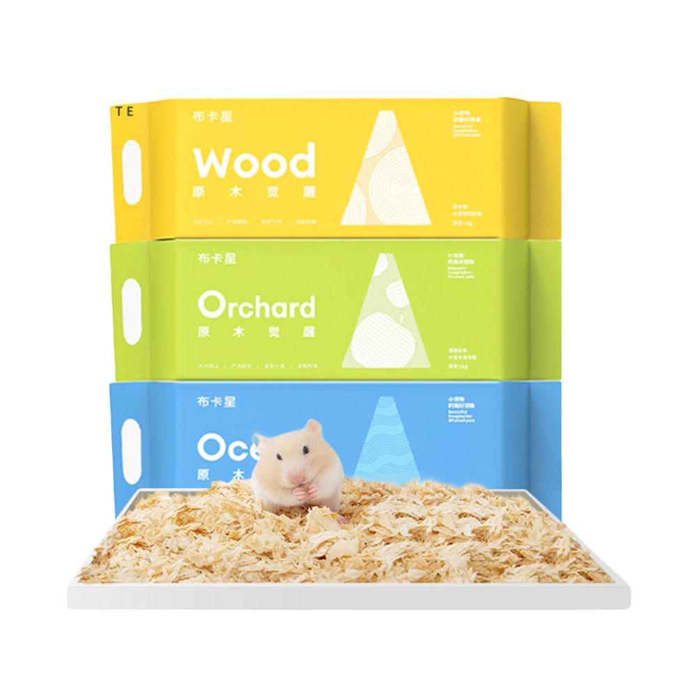 BUCATSTATE ORIGINAL WOOD CHIPS HAMSTER BEDDING 1KG SMALL ANIMAL LITTER image 2