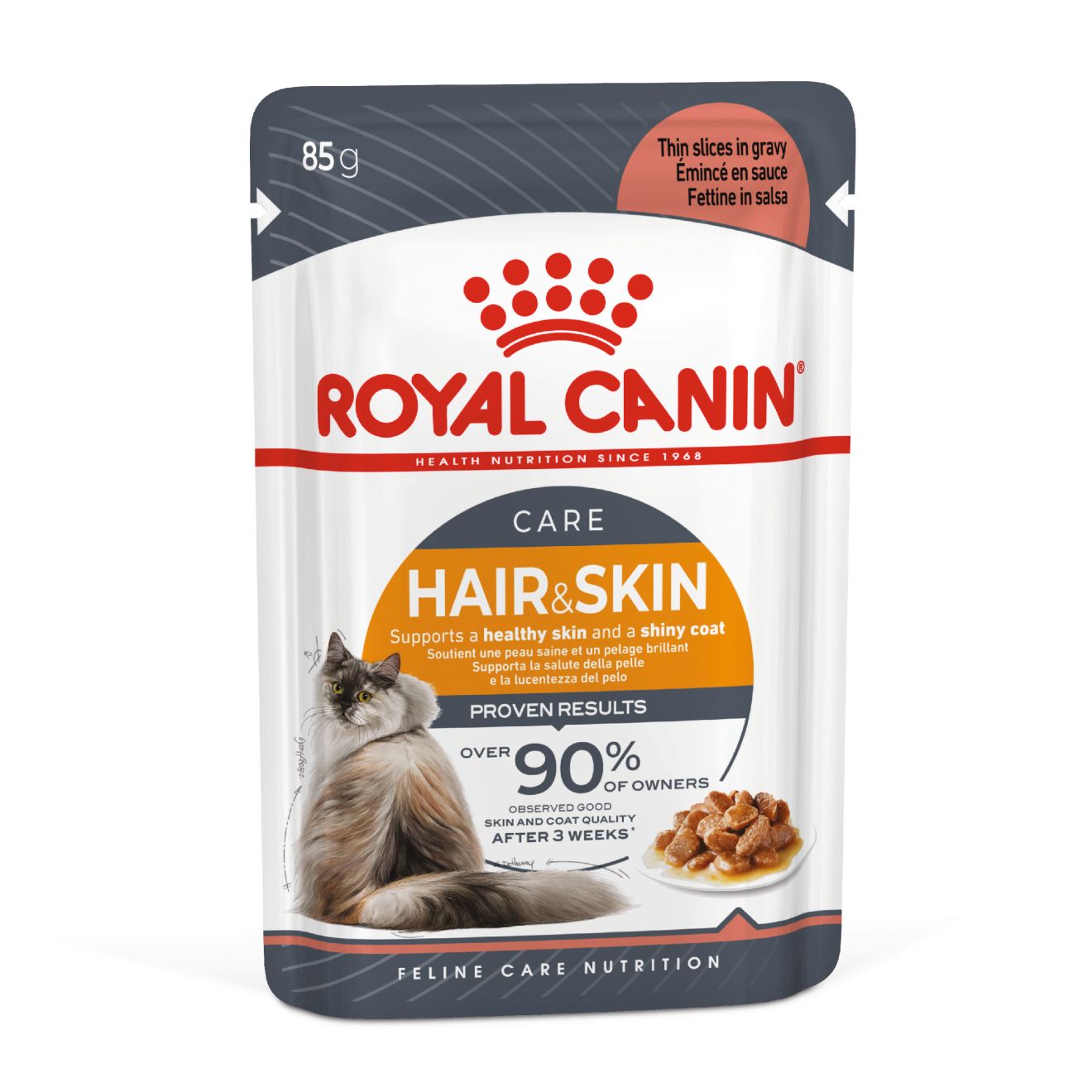 ROYAL CANIN WET HAIR & SKIN POUCH 85G WET CAT FOOD image 7