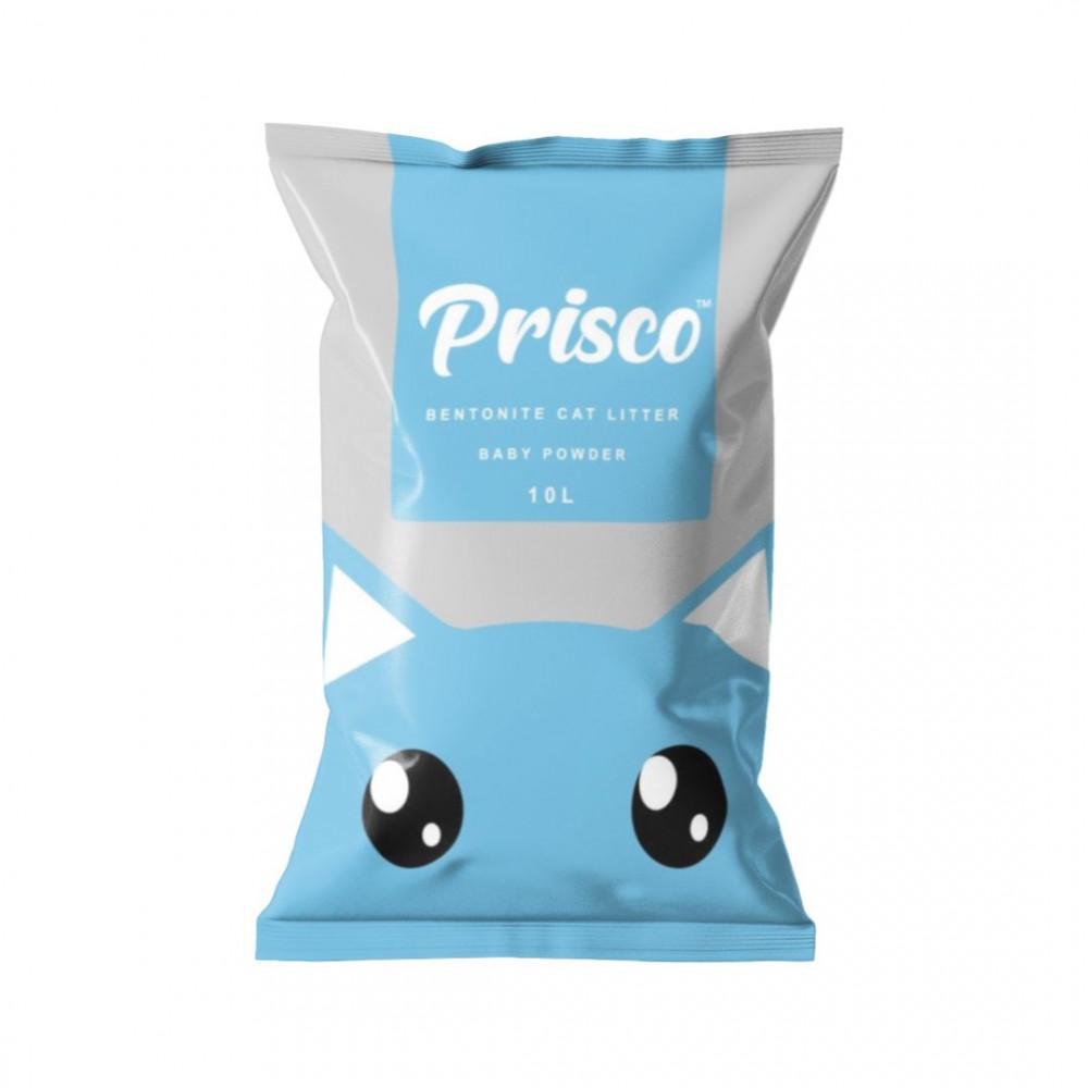 PRISCO 10L BABY POWDER BENTONITE CAT LITTER image 2