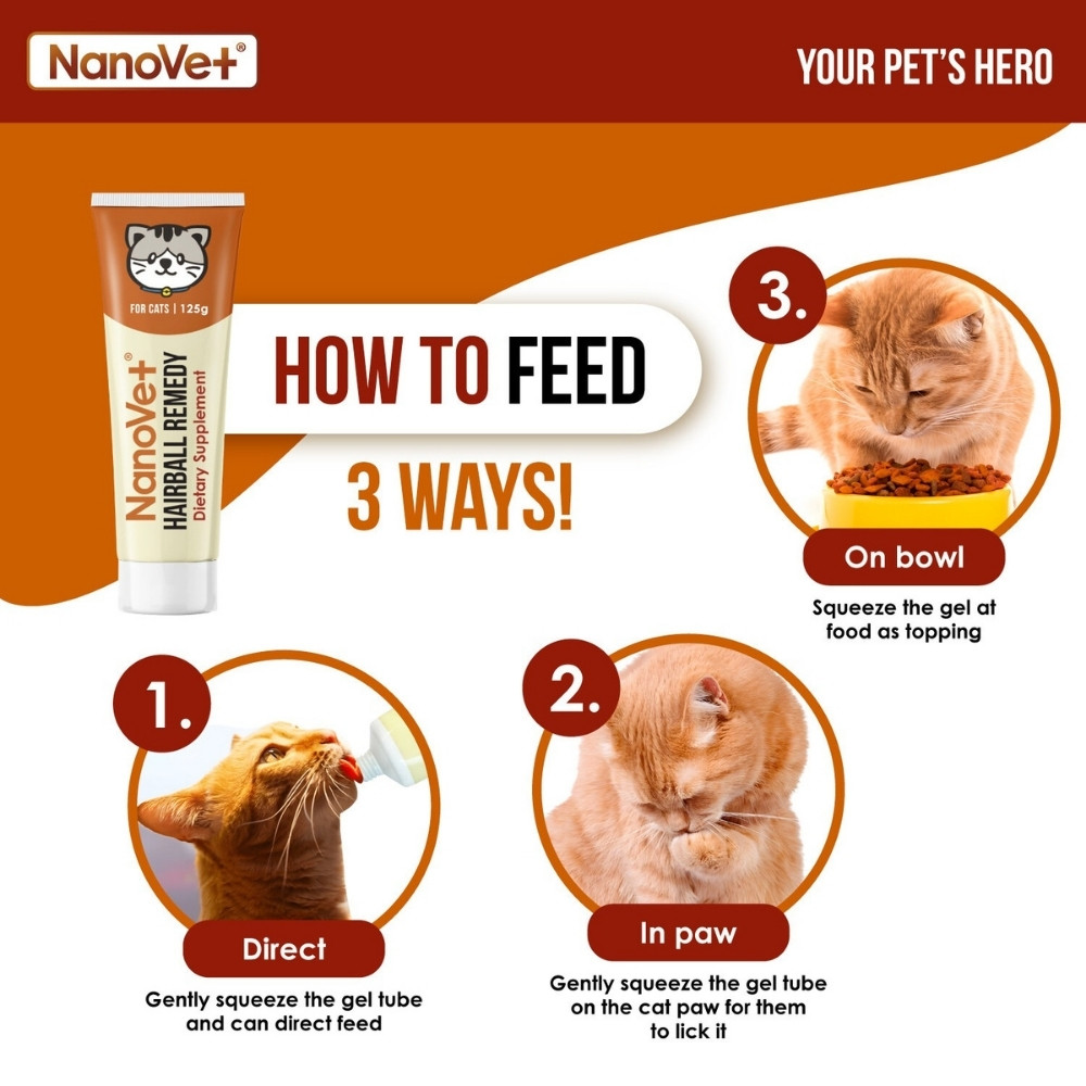 NANOVET HAIRBALL REMEDY FOR CAT 125G image 3