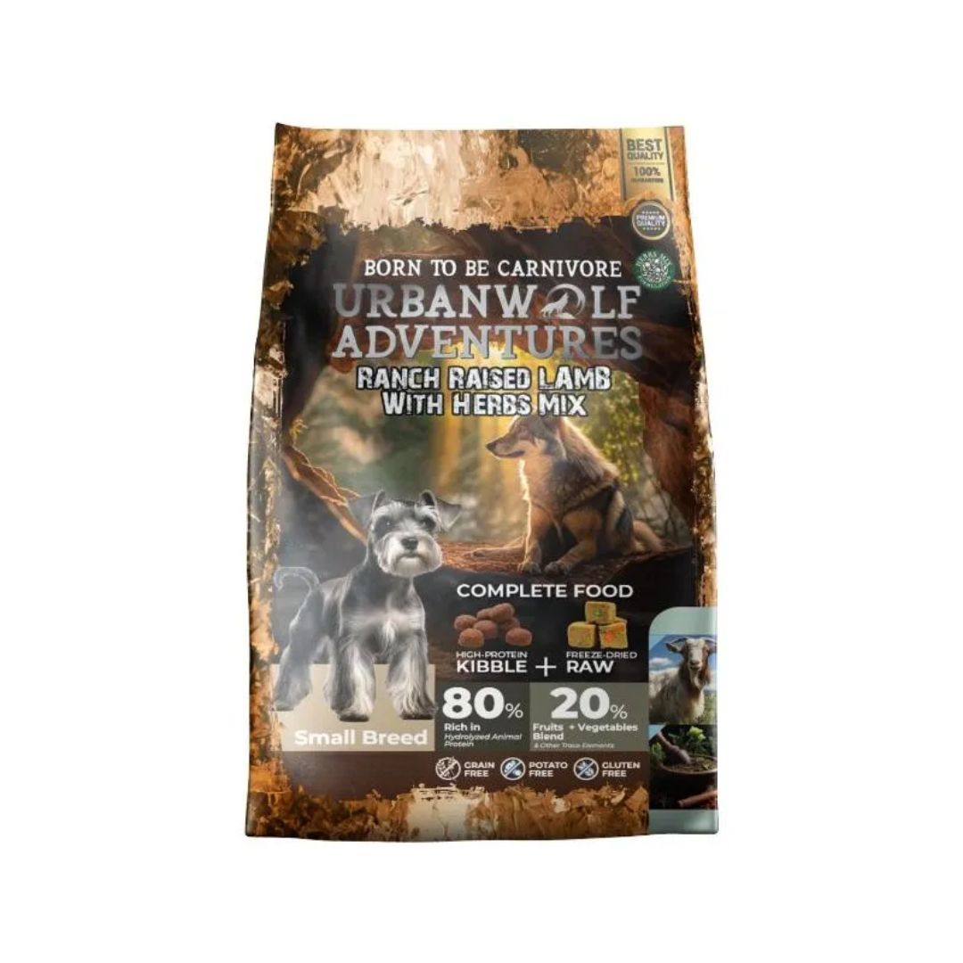 URBANWOLF ADVENTURES 2KG KIBBLE & RAW DRY DOG FOOD FOR SMALL BREED DOGS	 image 4