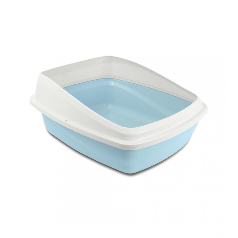 CATIT RIMMED CAT PAN, LARGE BLUE BASE, COOL GREY RIM (43 x 57 x 19cm) image 2
