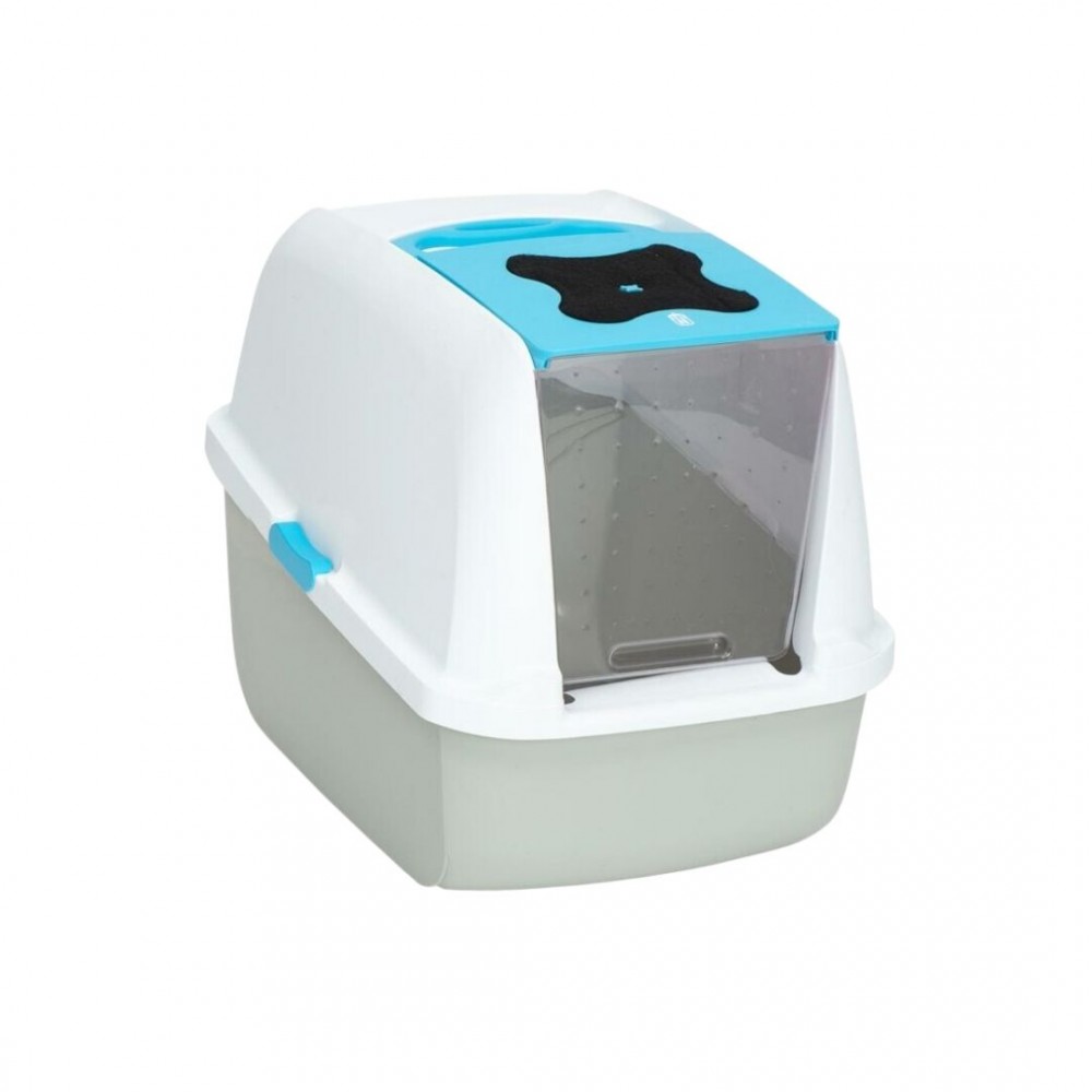 CATIT REGULAR HOODED CAT PAN BLUE image 2