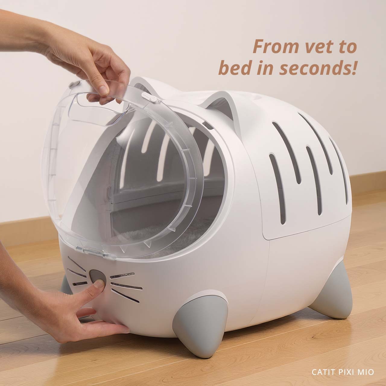 CATIT PIXI MIO CARRIER WHITE 52X35X39CM image 6